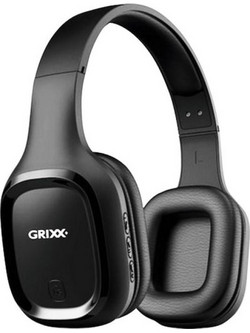 Grixx GROHBTBK01 Ασύρματα Bluetooth Ακουστικά Over Ear Μαύρα