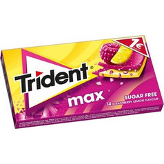 Trident Max Raspberry Lemon Τσίχλες 27gr Τεμάχιο