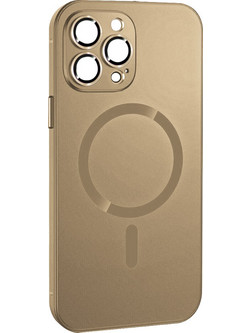 ObaStyle Metal Effect Magnetic Soft Cover Case για Apple iPhone 12 Pro - Χρυσό