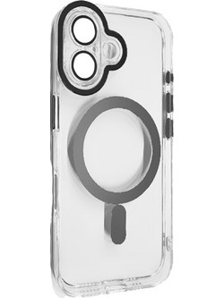 MLK+ Magnetic Clear Cover Case για iPhone 16 Plus - Μαύρο