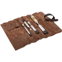 Kirschen Firmer Chisel Set 4pcs. Leather Bag 10-16-20-26