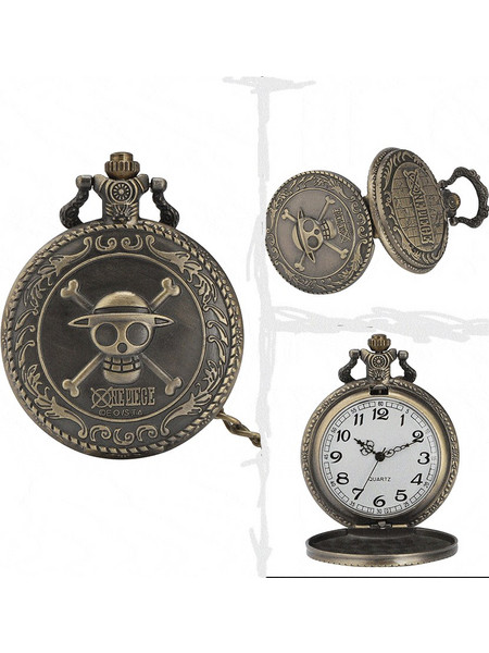 Ρολόι Τσέπης One Piece με Αλυσίδα Λαιμού 4.5x4.50x1.50 cm
