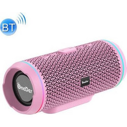 Oneder V10 Ηχείο Bluetooth 14W με Ραδιόφωνο Ροζ