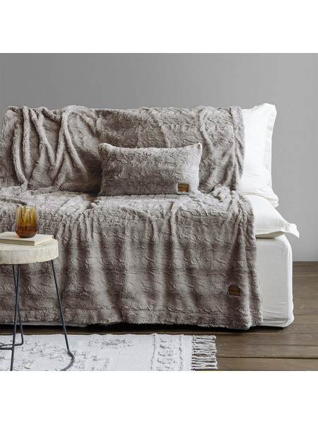 Nima Κουβέρτα Καναπέ 130x170 Velure Cigar Beige Μπεζ