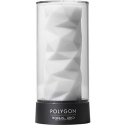 Tenga 3D Polygon Sculpted Ecstasy Pocket Αυνανιστήρι White