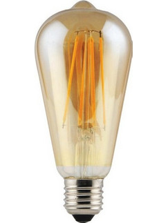 ΛΑΜΠΑ LED ST64 E27 FILAMENT VINTAGE 6W 550L 2000K | Geyer | LVST64