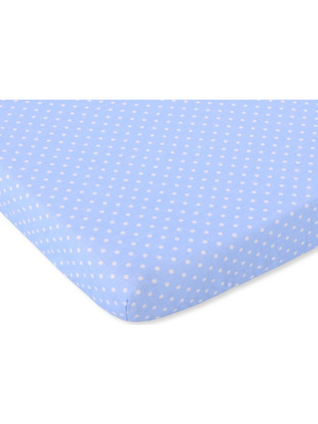 Sheet made of cotton 120x60cm white polka dots on blue