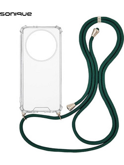 Sonique Armor Clear Θήκη με Κορδόνι (Honor Magic5 Lite 5G) Πράσινο Σκούρο