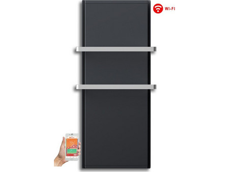 Radialight Icon 2B WiFi Grey Ηλεκτρική Πετσετοκρεμάστρα 1000W με Θερμοστάτη 110x45cm