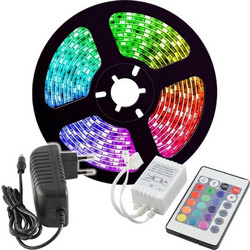 ΣΕΤ ΤΑΙΝΙΑ RGB+ΤΡΟΦΟΔΟΤΙΚΟ+ΚΟΝΤΡΟΛΕΡ BAGRA LED 30 SMD5050 5m 4.8W/m