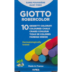 Κιμωλίες χρωματιστές Giotto Robercolor σετ 10 χρώματα 8 εκ