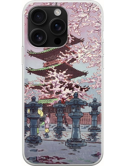 Θήκη Ukiyo-e - Cherry Blossom iPhone 16 Pro Max Flexible TPU (Διάφανη Σιλικόνη)