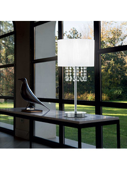 Ideal Lux 068305 Πορτατίφ Ε27 Λευκό Ασημί Φ25xΥ52cm