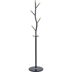 Καλόγερος Mεταλλικός Μαύρος 37x37x173cm