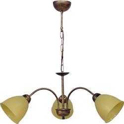Heronia Lighting Κρεμαστό Φωτιστικό Οροφής Τρίφωτο E27 Χρυσό 01-0319