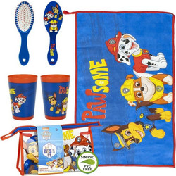 The Paw Patrol Σετ 4 Τεμάχια Παιδικό Νεσεσέρ Ταξιδίου 23x15x8cm Μπλε