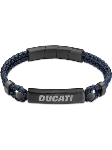 Ducati Ανδρικό Βραχιόλι Χειροπέδα από Δέρμα & Ατσάλι DTAGB0003802