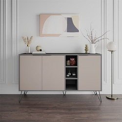 Μπουφές Ανθρακί - Μόκα σε Απόχρωση 142x35,6x83εκ