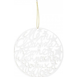 Κρεμαστό Διακοσμητικό Filigran Merry Christmas LBTRD0092250 20cm White Raeder