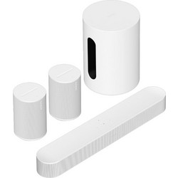 Sonos Beam 5.1 Set Sonos Beam Gen2 + 2x Sonos Era 100 + Sonos Sub Mini Σετ Ηχείων Home Cinema 5.1.2 με Wi-Fi & Ασύρματα Ηχεία White
