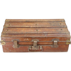 Μπαούλο vintage καφέ σκουριά 25x40x68εκ