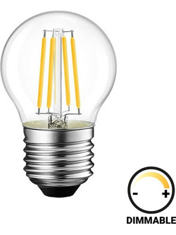 Λαμπτήρας LED G45 Bulb pakoworld dimmable 6W E27 clear