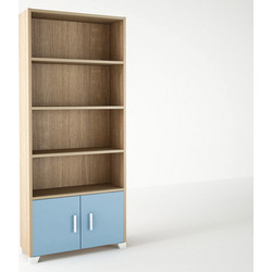 Βιβλιοθήκη παιδική σε χρώμα δρυς-σιελ 75x30x180 500-00227