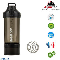 AlpinTec Protein Shaker 550ml Παγούρι Shaker (G-110BL) Μαυρο