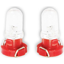 ΛΑΜΠΑΚΙΑ LED T3 12V LED 6.000K ΚΟΚΚΙΝΟ ΦΩΣ 8mm DGA - 2ΤΕΜ