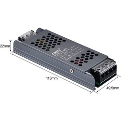 Lucas Τροφοδοτικό LED 24V 48W/1,67A Slim Μαύρο - 24SLIM48W
