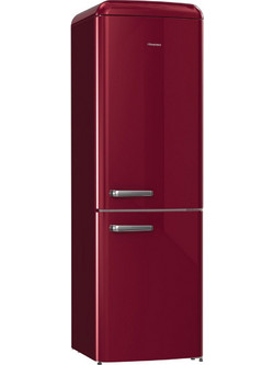 Hisense RB390N4RRD Bordeaux Retro Ψυγειοκαταψύκτης 300lt Full No Frost Υ194xΠ60xΒ66.1cm Κόκκινος