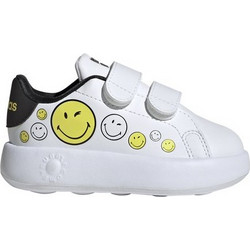 Adidas Advantage Smiley Παιδικά Sneakers Λευκά Μαύρα IH6257