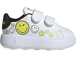 Adidas Advantage Smiley Παιδικά Sneakers Λευκά Μαύρα IH6257
