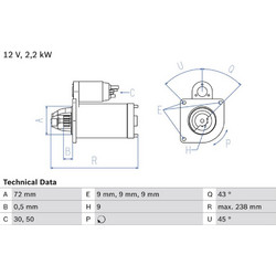 Bosch Μίζα - 0 986 020 091