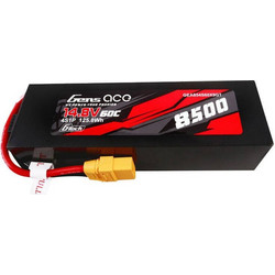 Gens ace G-Tech 8500mAh 14.8V 60C 4S1P Lipo Battery Pack PC Material Case with XT90 plug - (GEA854S60X9GT)