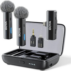 Mobile Wireless Mic Boya Link V2 for Android USB-C iPhone IOS (2 person vlog) (BOYALINK V2.0)