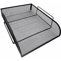 Δίσκος Γραφείου Μεταλλικός Metron 26.8x33.5x8.3cm - Mαύρος 471.093056