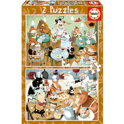 Παιδικό Puzzle Educa Forest Tale 2x48 Κομμάτια