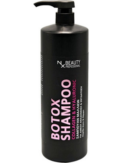 NX Beauty Professional Collagen Hyaluronic Σαμπουάν για Επανόρθωση για Ταλαιπωρημένα Μαλλιά 1lt