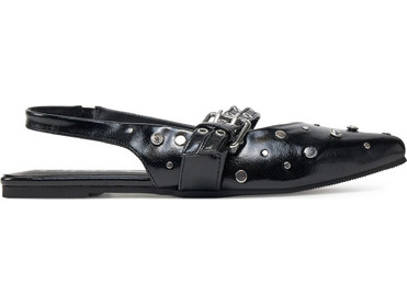 ONLY W AURA-5 PU SLINGBACK BUCKLE BALLARINA SHOES - 15340903-BLACK BLACK