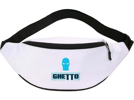 Ghetto Sport Unisex Waist Travel Bag | Waterproof Crossbody Belt Bag White