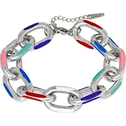 Ghetto Αλυσίδα Βραχιόλι Multicolor Ακρυλικό Ασημί