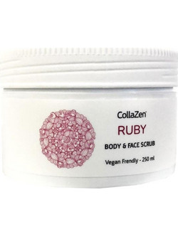 Collazen Ruby Body & Face Φυτικό Scrub Προσώπου 250ml