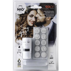 Σετ σφραγίδα με 10 διαφορετικά σχέδια Wedding COLOP Little Nio NIL001