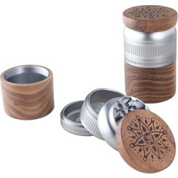 Black Leaf Grinder Τρίφτης Ξύλο Καρυδιάς - Αλουμίνιο 63mm - 5 Parts