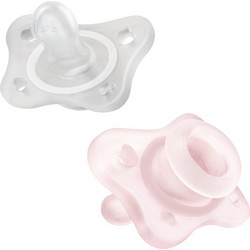 Chicco Physio Mini Soft Ανατομικές Ορθοδοντικές Πιπίλες Σιλικόνης 0-2m Ροζ 2τμχ