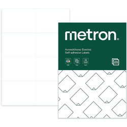 METRON ΕΤΙΚΕΤΕΣ ΑΥΤΟΚΟΛΛΗΤΕΣ Α4 ΓΙΑ ΕΚΤΥΠΩΤΗ 2x4 ΤΕΜΑΧΙΑ ΑΝΑ ΦΥΛΛΟ 105x74