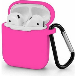 Θήκη Σιλικόνης για Airpods 1/2 - Φούξια