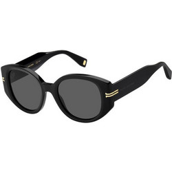 Marc Jacobs MJ1052/S 807/IR Γυναικεία Γυαλιά Ηλίου Στρογγυλά Μεταλλικά Μαύρα με Μαύρο Polarized Φακό