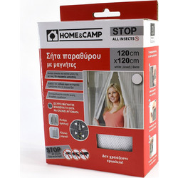 Home & Camp 20816 Αυτοκόλλητη Μαγνητική Σίτα Παραθύρου Πολυεστέρα 120x120cm